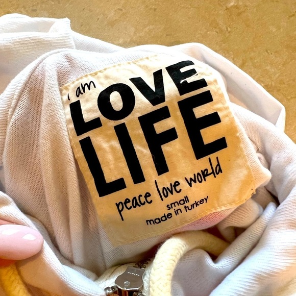 Peace Love World White Jacket” You and Me”-Small - Picture 5 of 8
